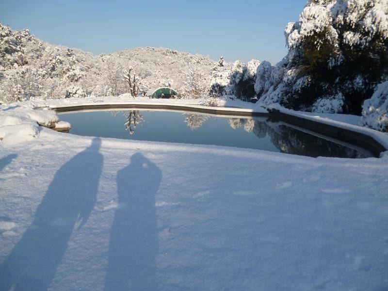Bassins naturels en hiver à la Garde Freinet