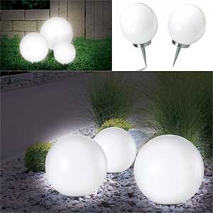 lampe boule 30 cm led solaire jardin