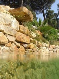 Bassin naturel en pierres
