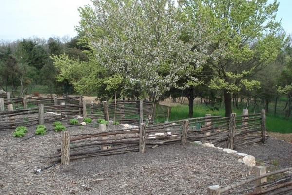 Claustra et perchettes en bois de chataigner